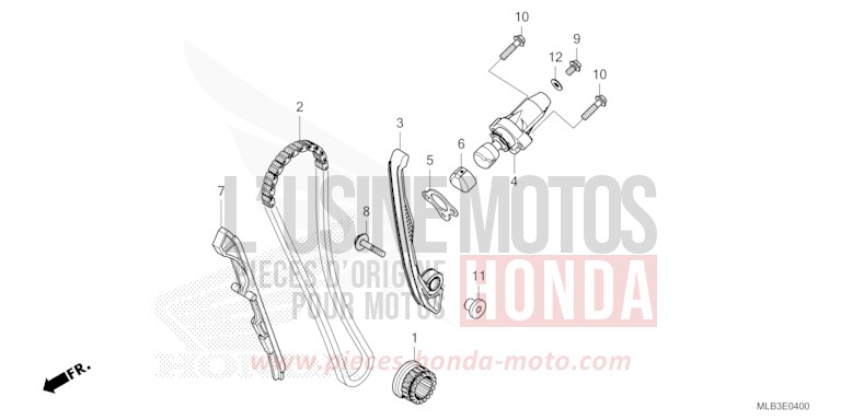 CAM CHAIN/TENSIONER for Hornet 750 GRAPHITE BLACK (NHB01) from 2023